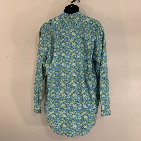Lilly Pulitzer Floral Long Sleeve Shirt Large 100% Cotton Gently worn - Picture 3 of 3